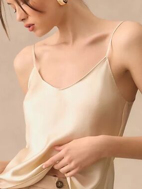 Reformation Champagne Satin Cami